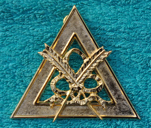 Royal Arch Chapter Officers Collar Jewel - Scribe (E or N) - Click Image to Close
